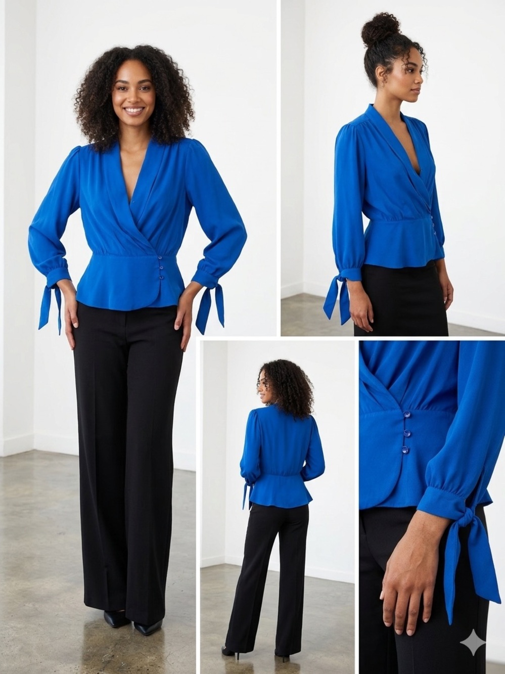 eva mendes for New York & Company Cobalt Blue Blouse